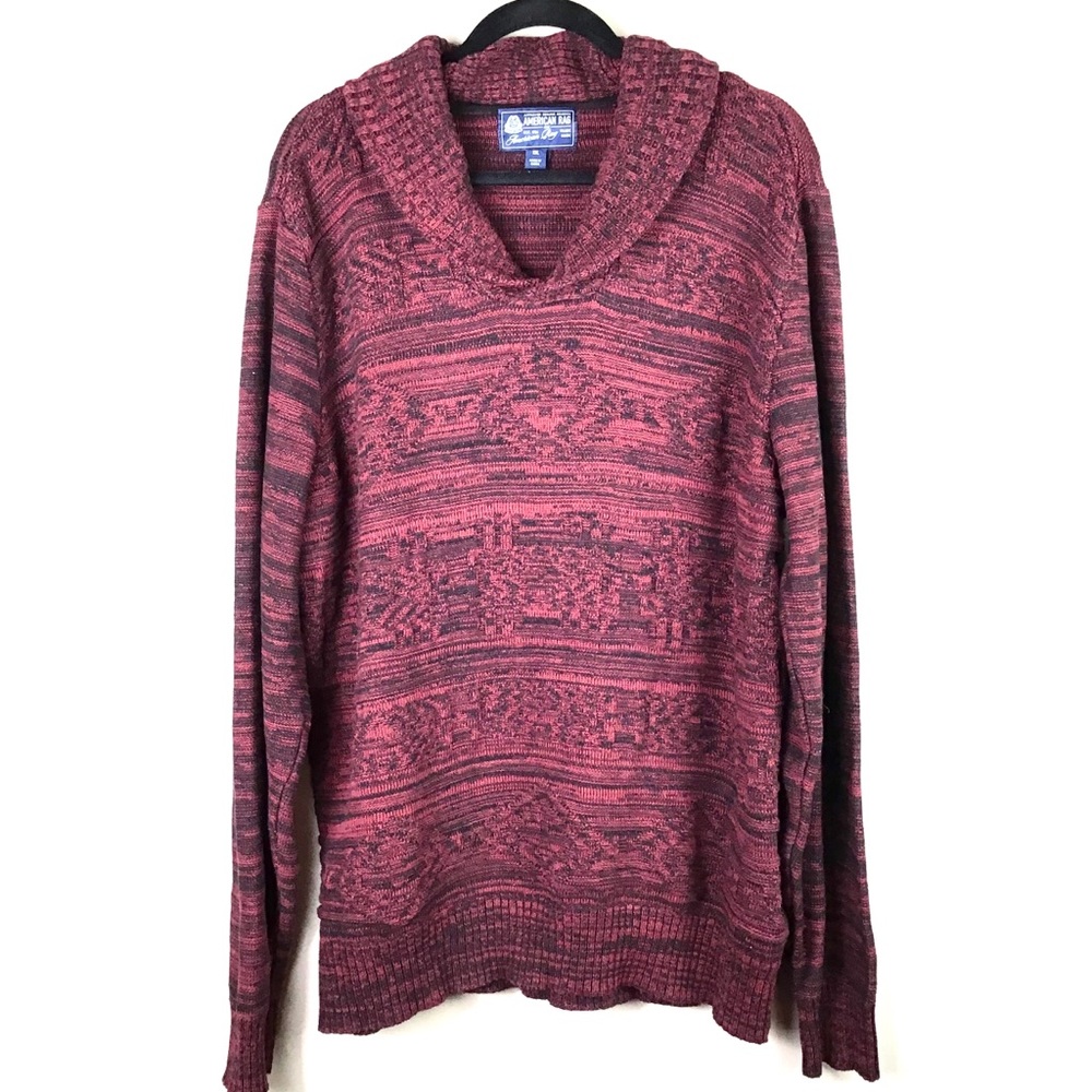 AMERICAN RAG Oversized Collared Red Sweater XXL